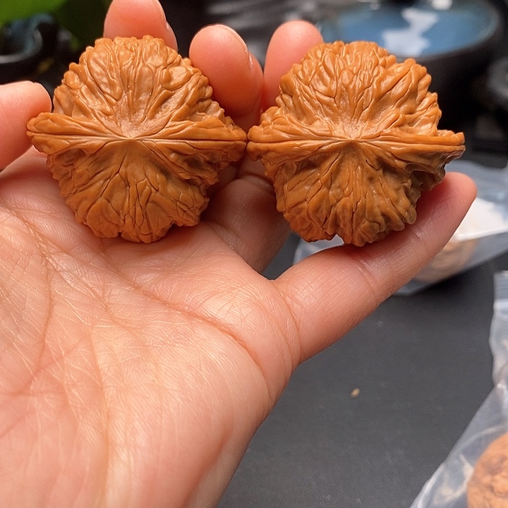 文玩核桃把件磨盘41尺