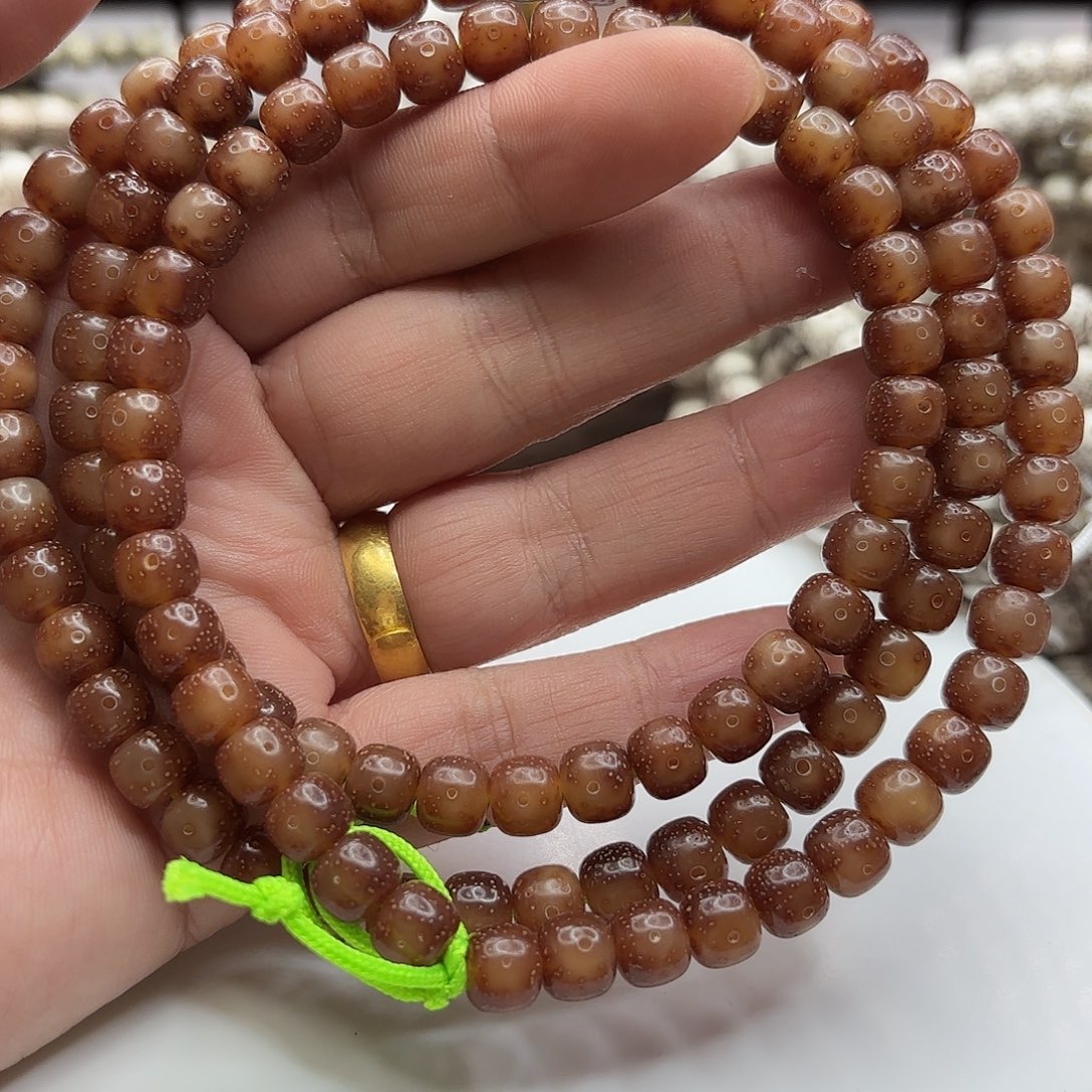 星月菩提手串87玉化果冻王大留白
