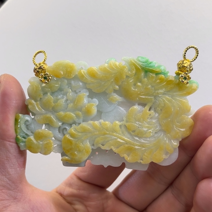 翡翠吊坠(赠链)未镶嵌代编织