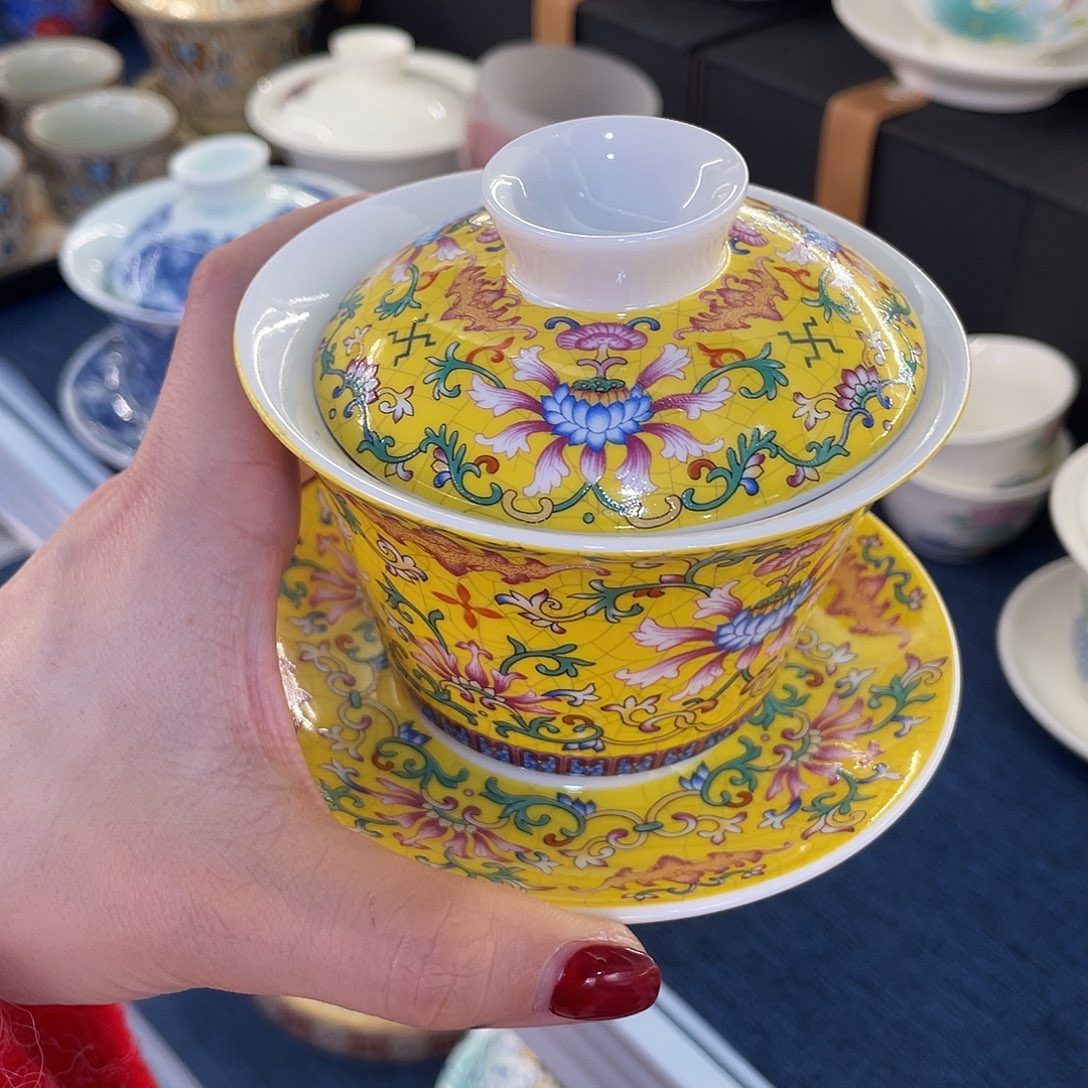 陶景德陶瓷盖碗茶具