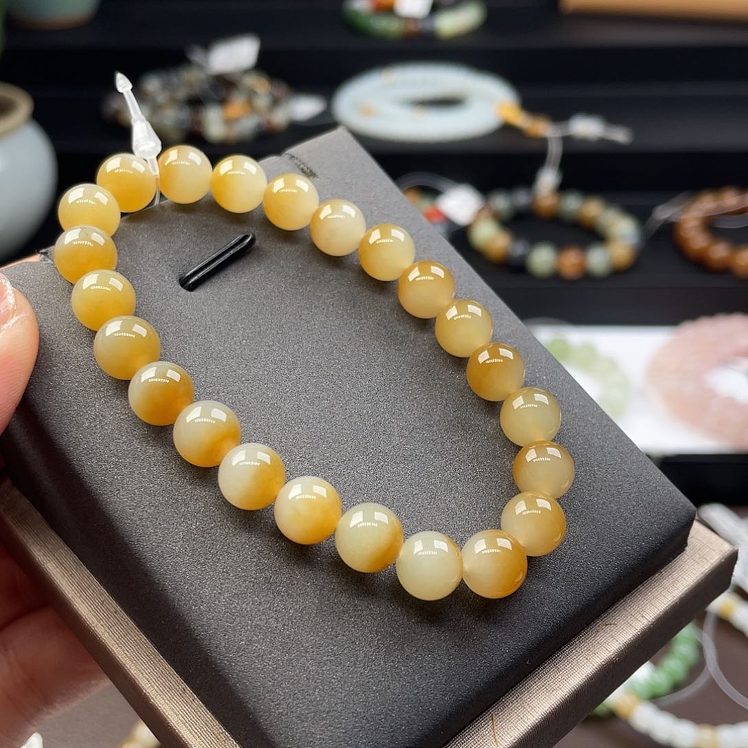 和田玉手串未镶嵌富**开