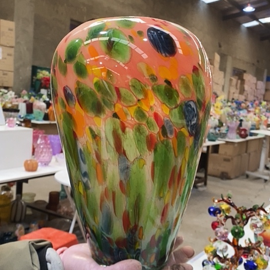 琉璃花瓶高31厘米口径9厘米