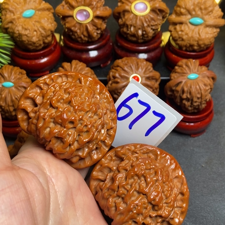 文玩核桃把件53官帽677