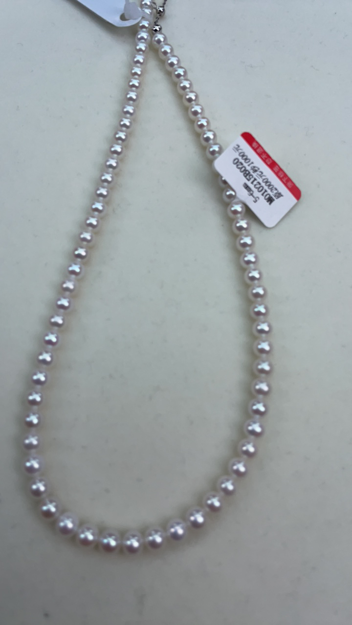 5-6极光正圆白透粉炫彩小灯泡项链