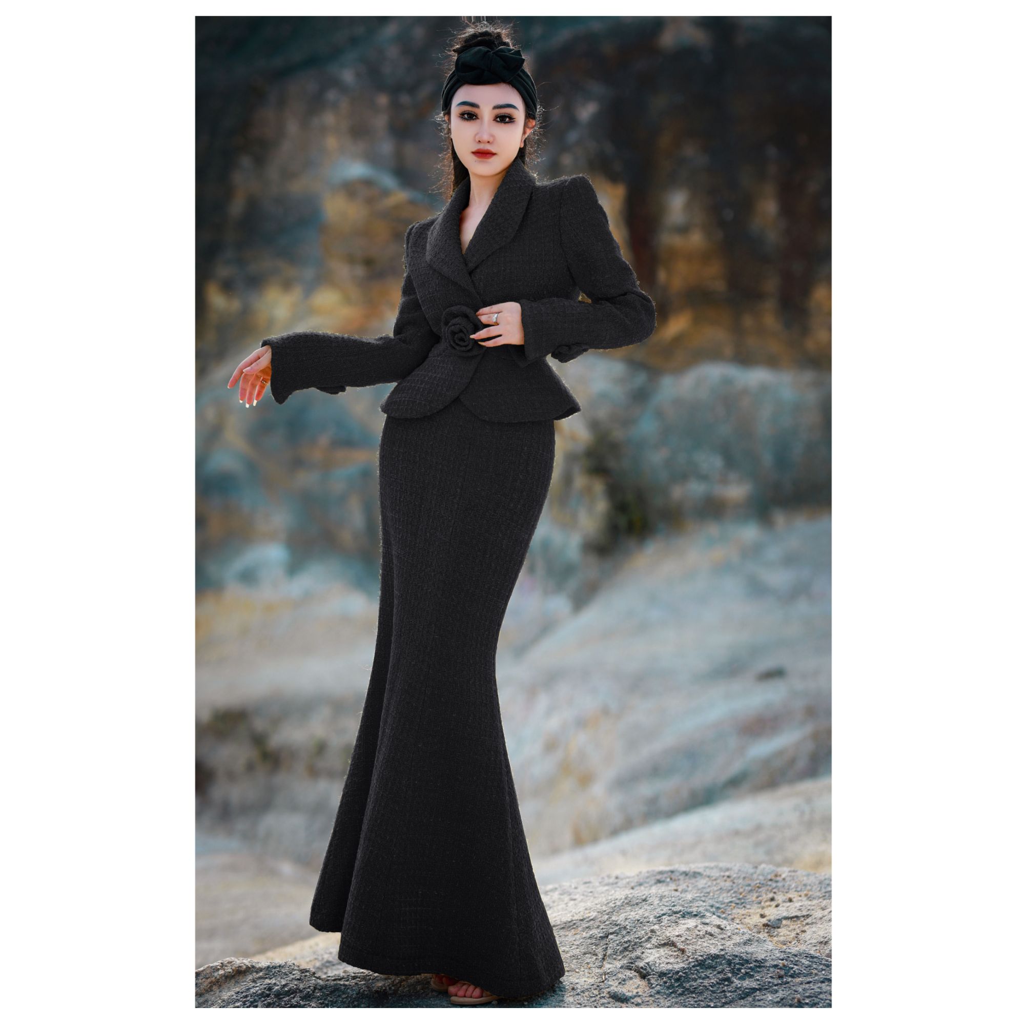 【星姐推荐】星原创高级定制【金枝玉叶】设计师轻奢名媛秋冬宴会套装