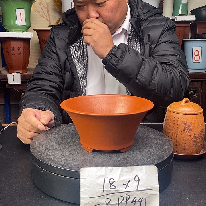 紫砂花盆货号一只PP441