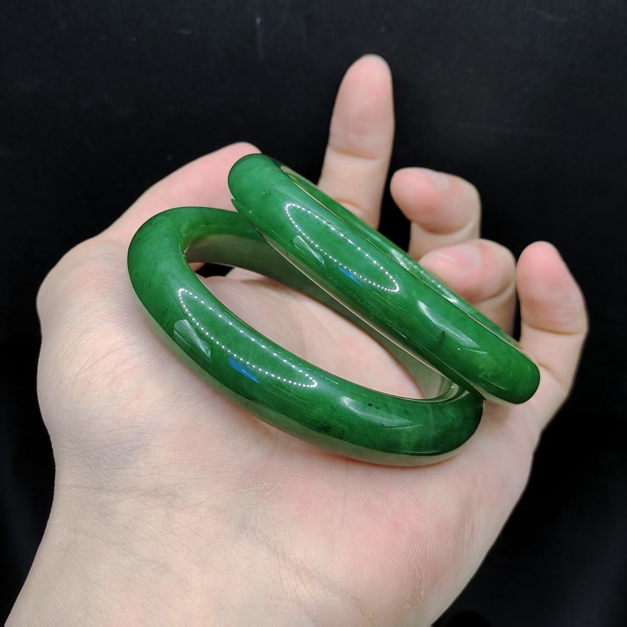 【老三珠宝】和田玉宽条手镯BF【多样性发其一】圈口52-65mm