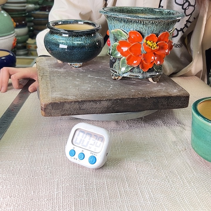 执***悟泳坤堂石湾花盆陶瓷