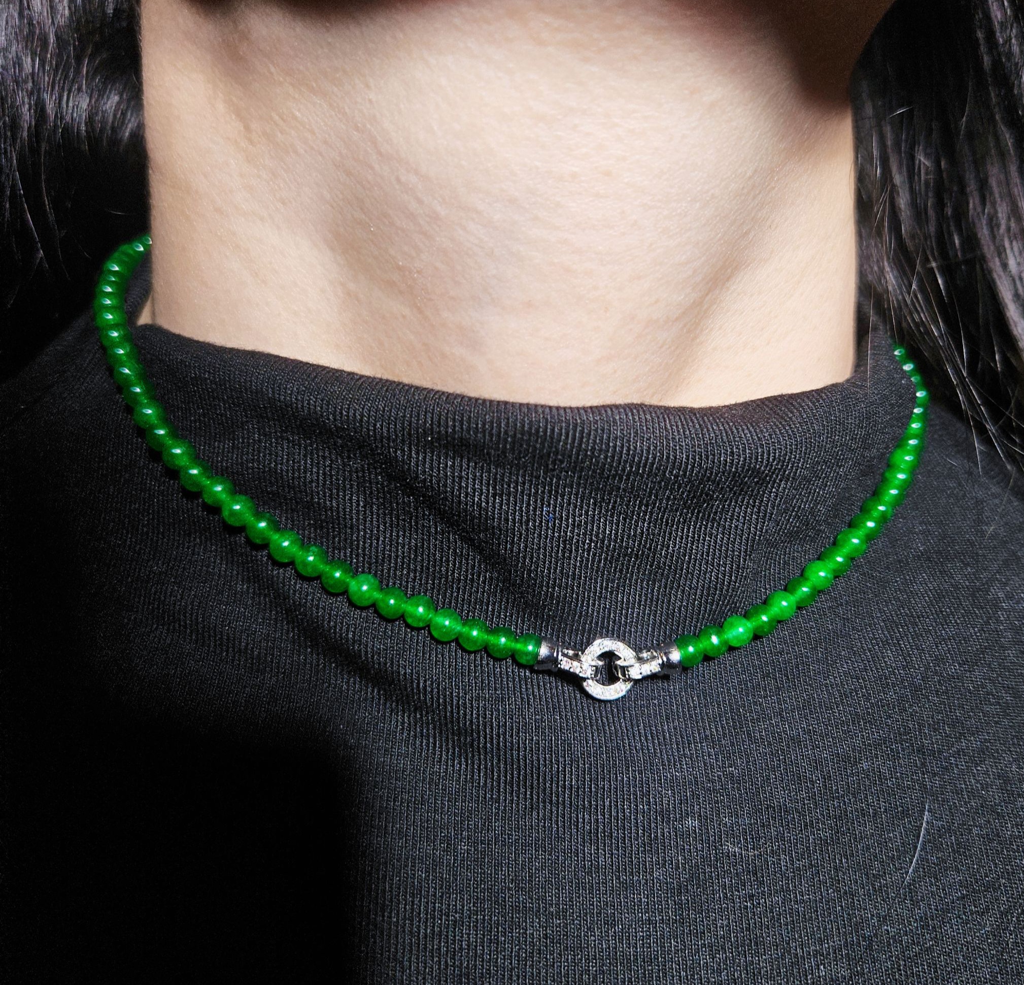 满绿4cm锁骨项链A4