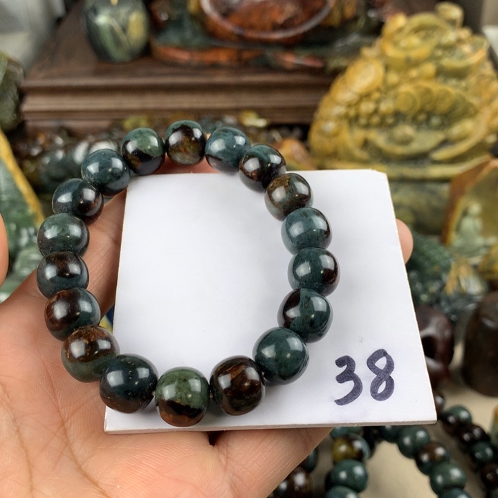 岫岩河磨玉（透闪石质玉）手串有瑕未镶嵌改*