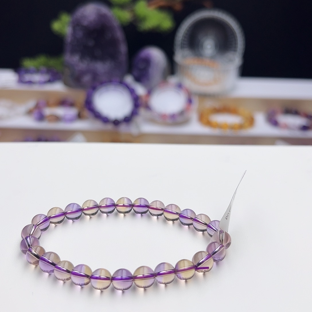 水晶手链未镶嵌紫黄晶7.3mm13.07