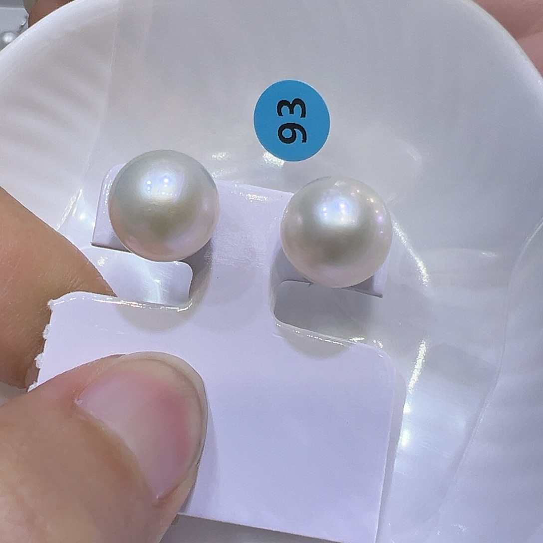 淡水珍珠耳饰银S925镶嵌