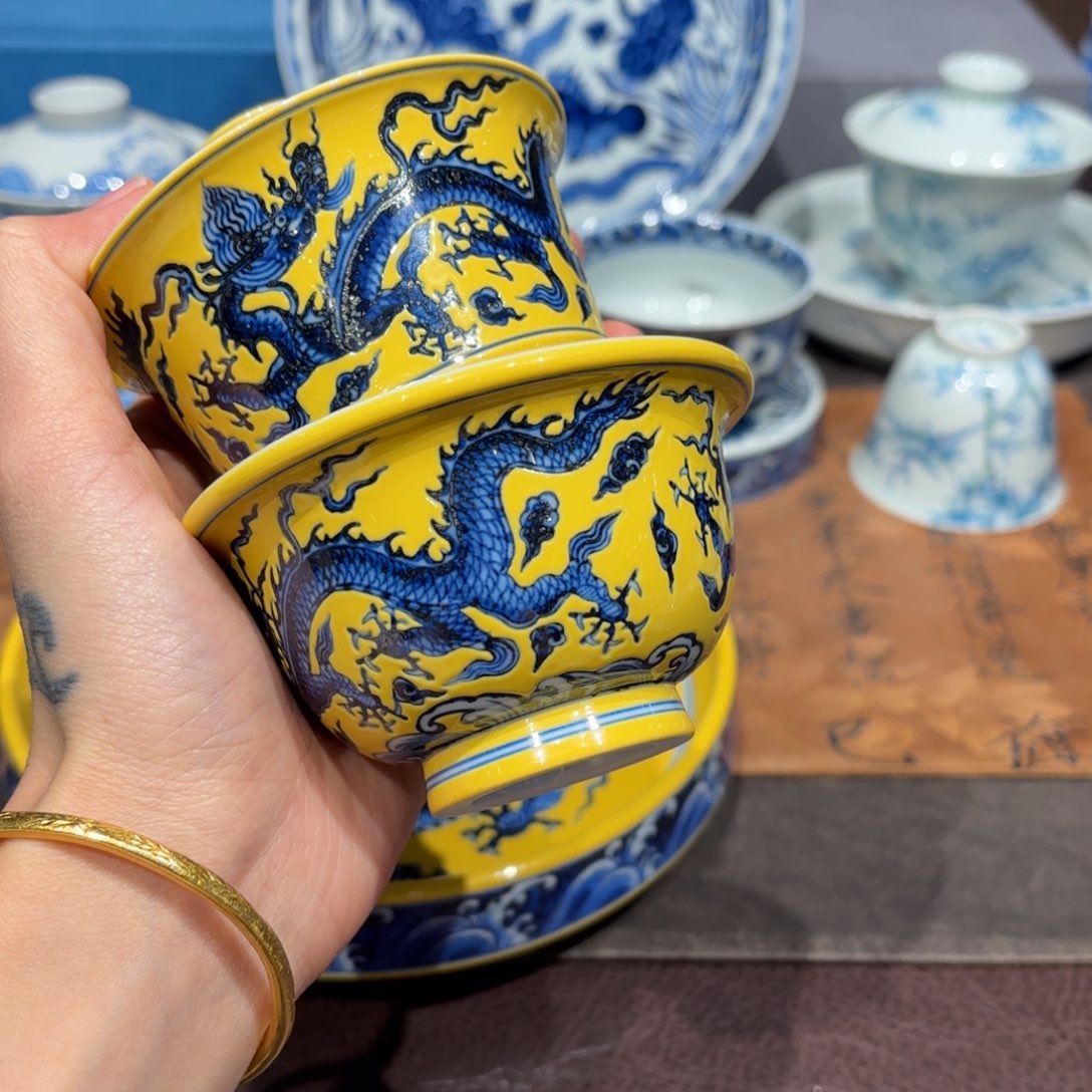 瓷片素*手工手绘陶瓷茶具