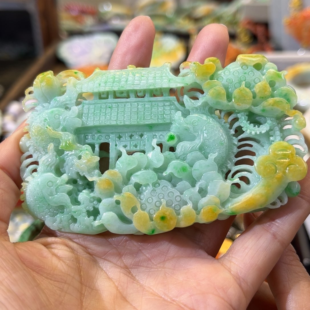 翡翠颈饰未镶嵌待编款