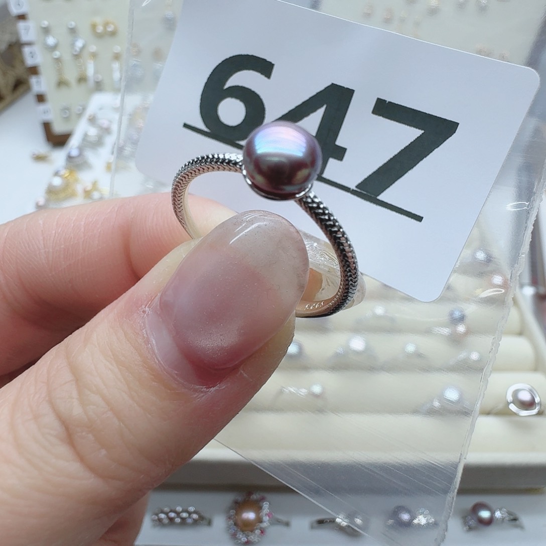 淡水珍珠珠宝奇石银S925镶嵌647
