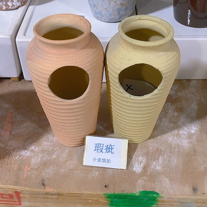 紫砂花盆多肉瑕疵盆有孔。