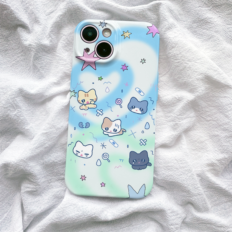 情侣可爱猫咪iphone17手机壳16苹果15小米14华为13适用oppovivo女