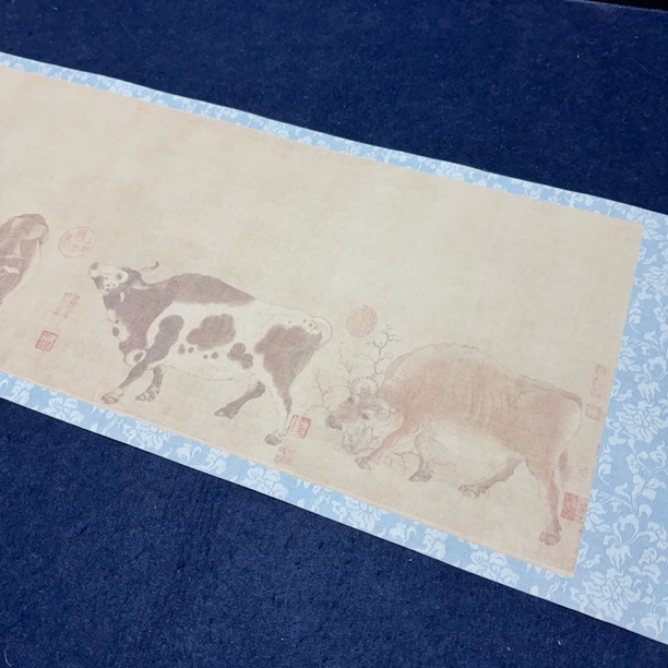 【升级纳米唐代五牛图长卷】大风堂纳米半生熟毛笔书法作品纸