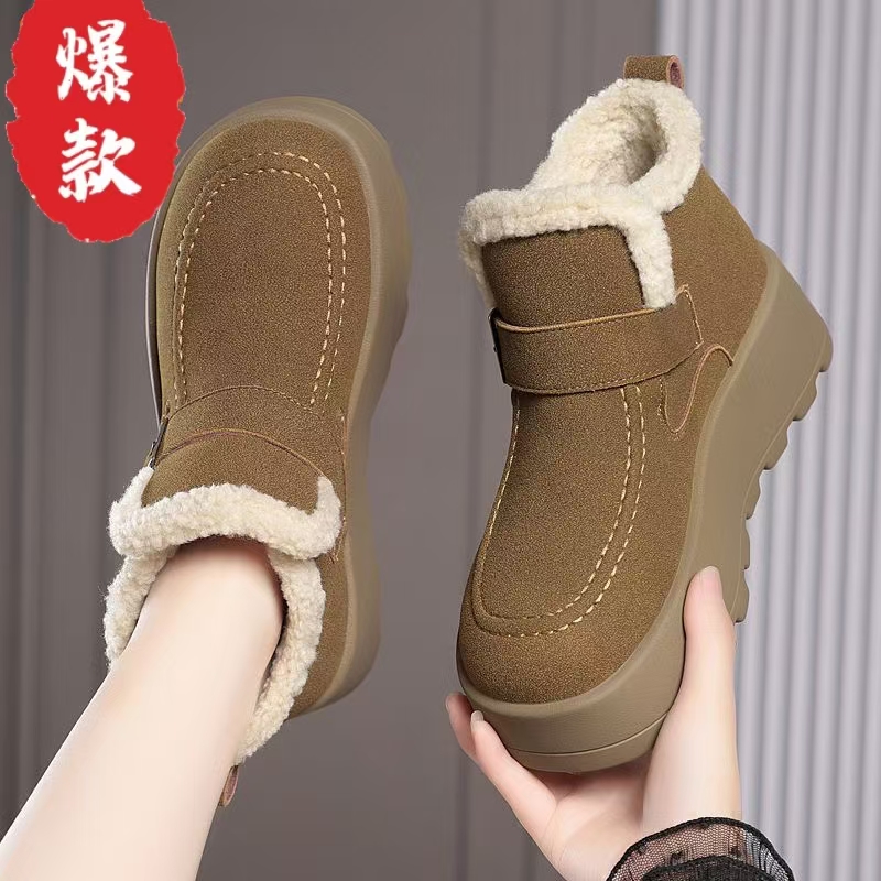 2025新款雪地靴秋冬大棉厚绒保暖女鞋厚绒加绒棉鞋女轻便防滑