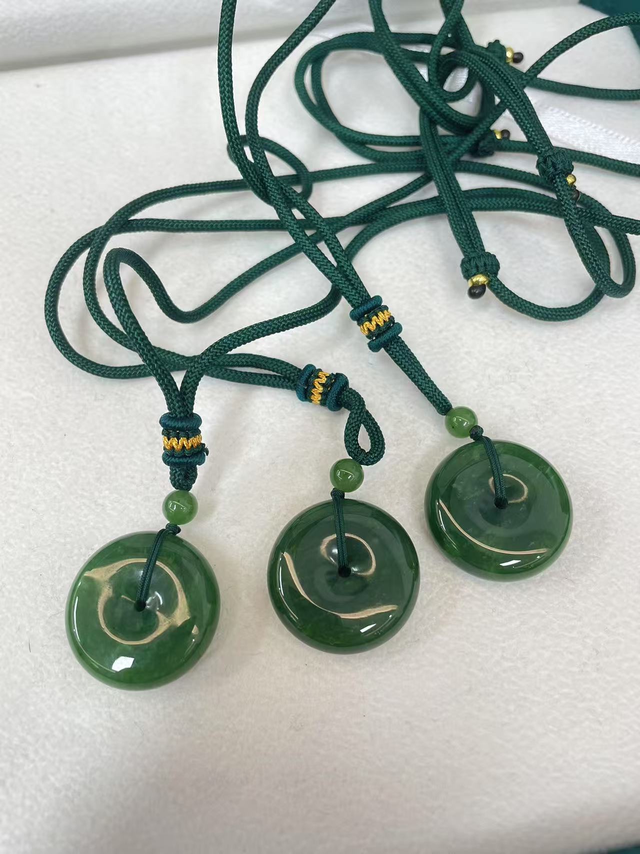 和田玉平安扣套绳（多样性一件发货）