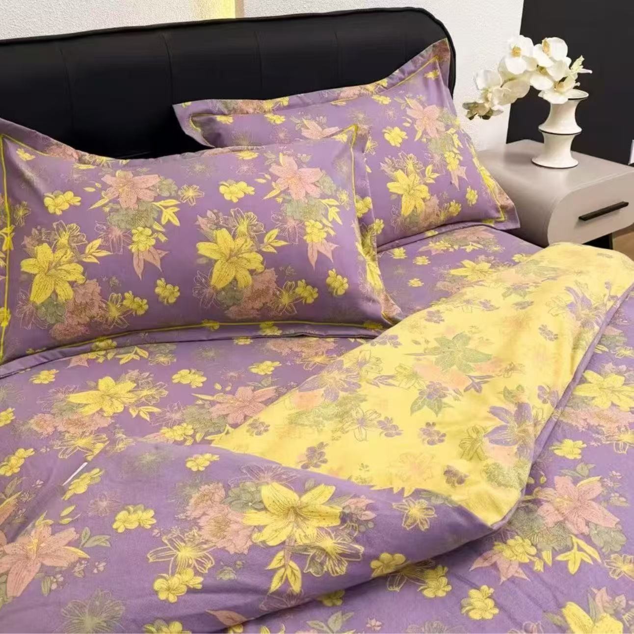 有氧透气A类母婴双层纱高性价比2*2.3被套【紫百合】