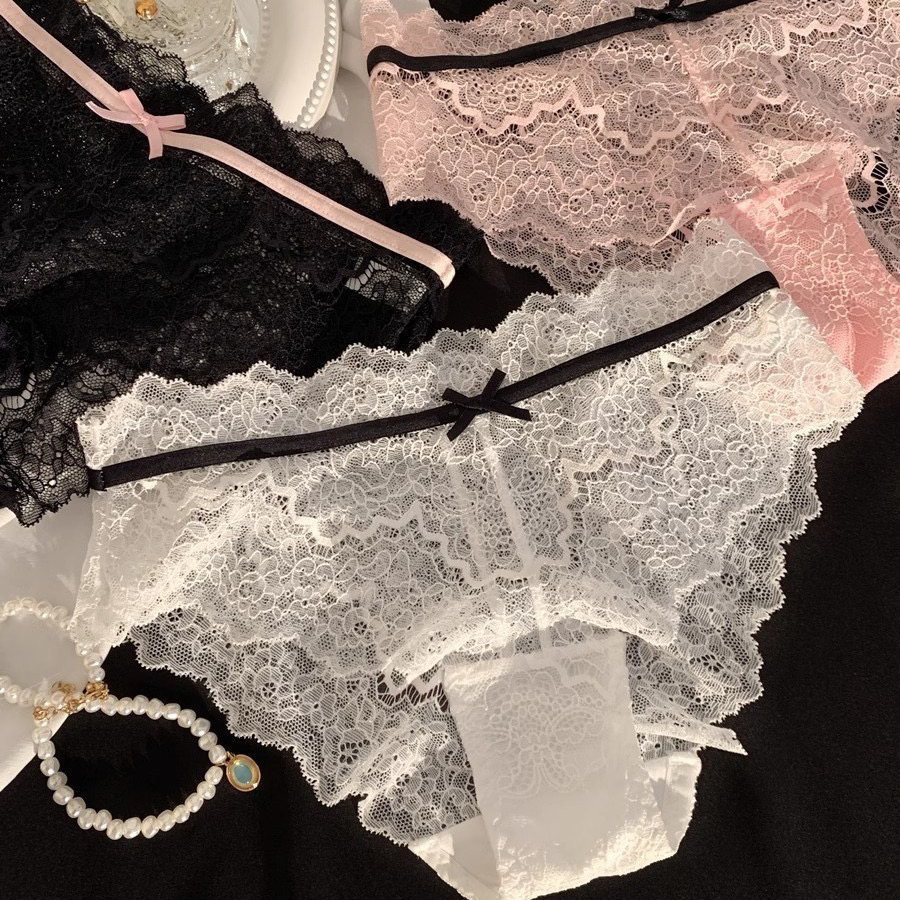 柔情蜜意 高级品质冬季薄款纯欲低腰性感蕾丝时尚透气少女三角裤