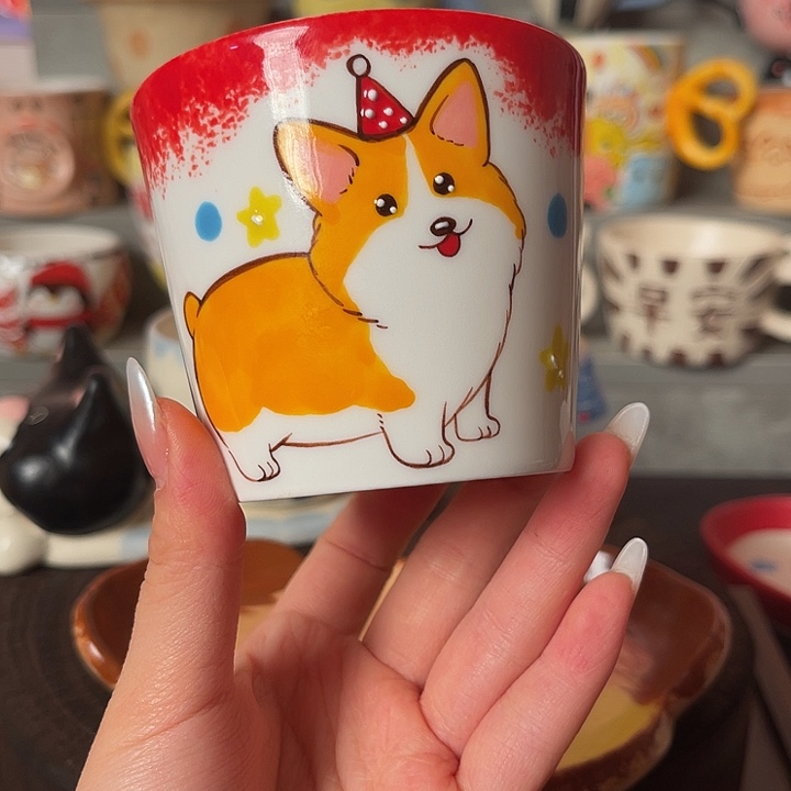 景德镇陶瓷可爱手绘杯