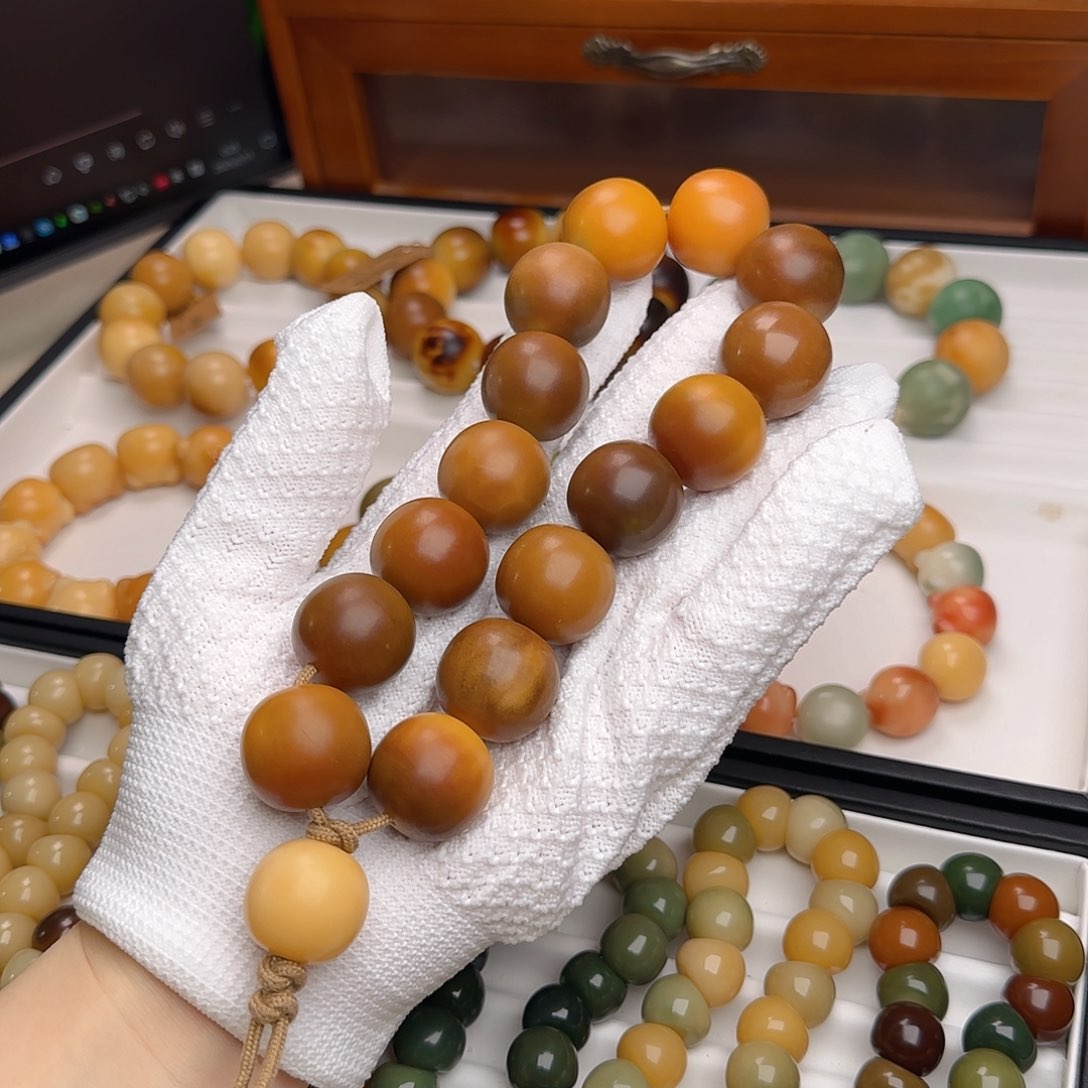 菩提根/象牙果手串卡23干磨手持微微瑕不退