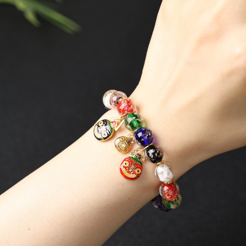 琉璃手链 静姐专属五行琉璃吞金兽挂饰精美手串MK910