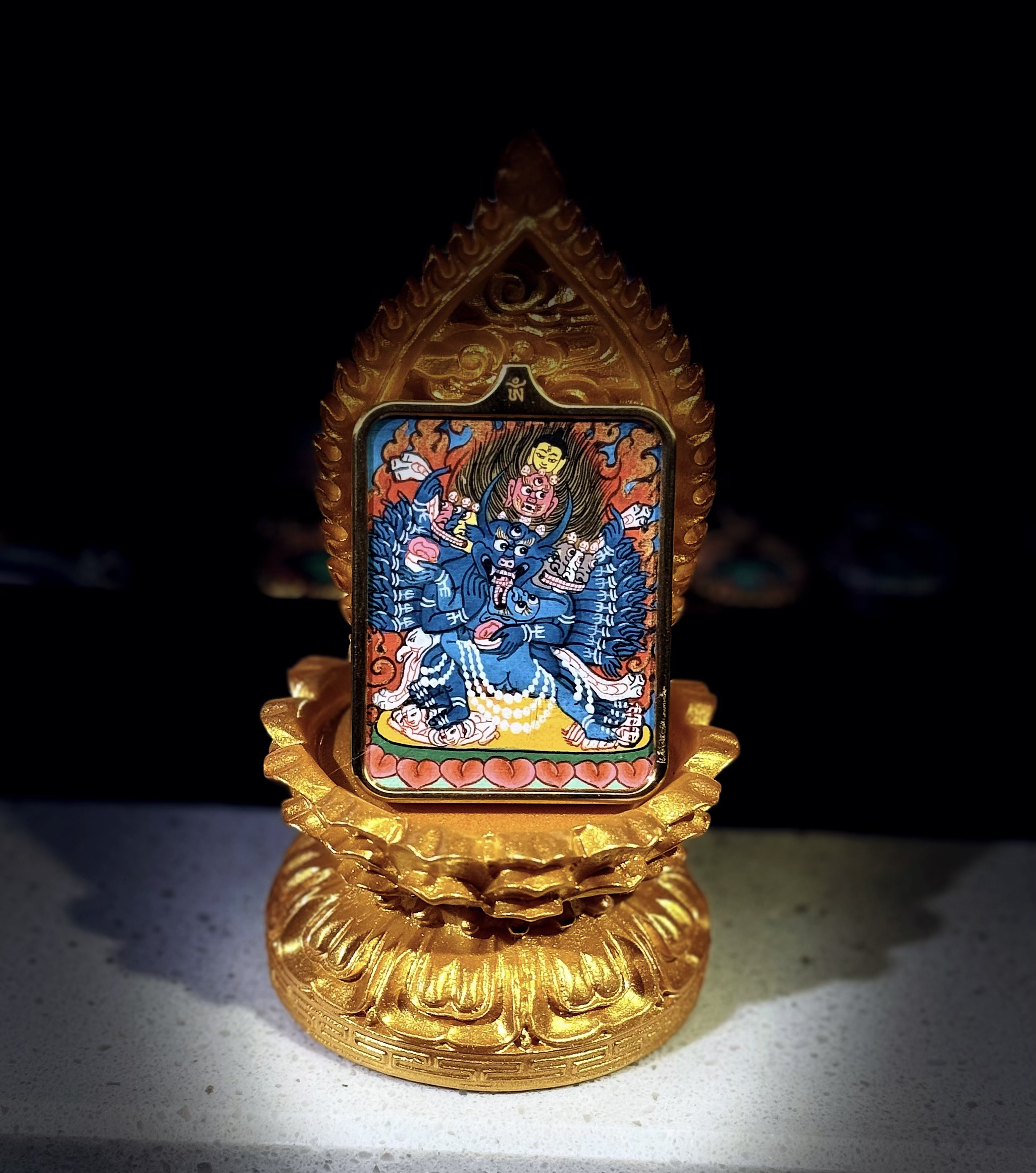 【闪购福利】圣域纯手绘唐卡 大威德4✖️5厘米