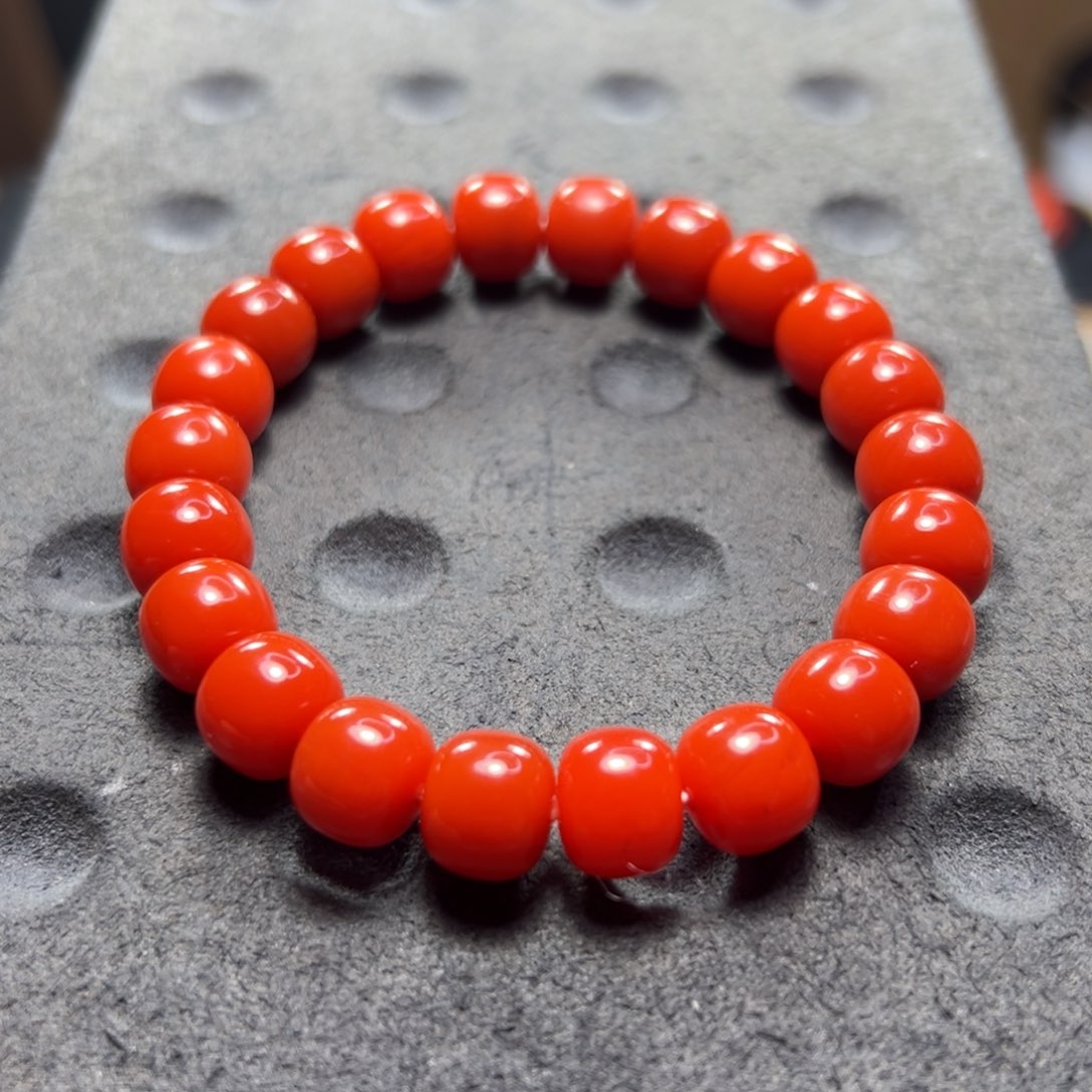 未镶嵌东山大水沟料南红手串尺寸10mm南红玛瑙