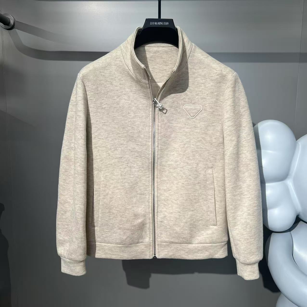 2025新款高端男士潮流百搭个性图案纯色休闲夹克外套LF25566