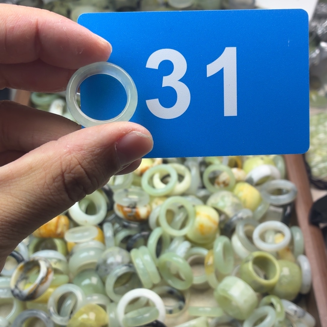 *****蛇纹石玉合金戒指