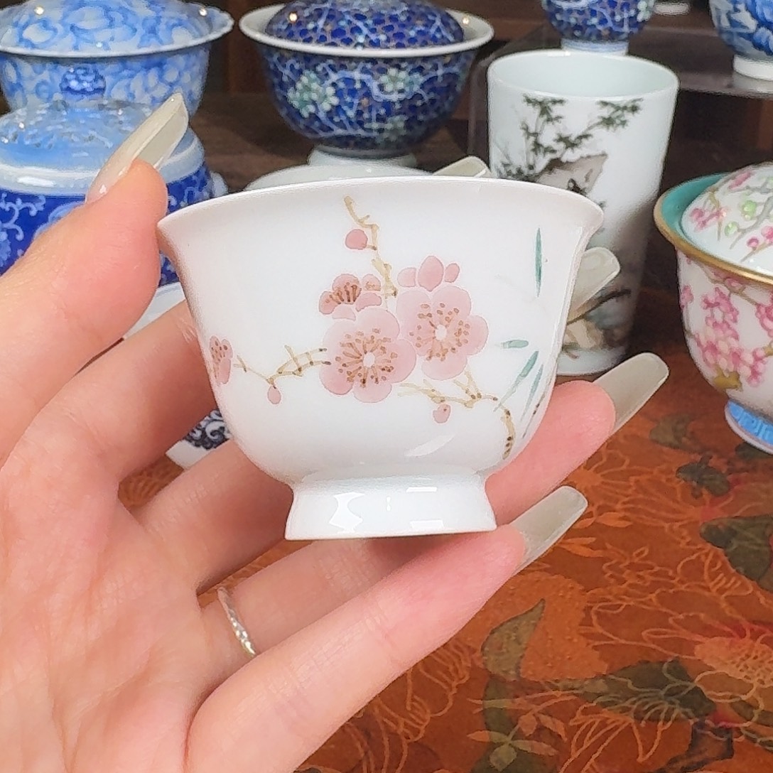 元煦窑福利款桃花小杯