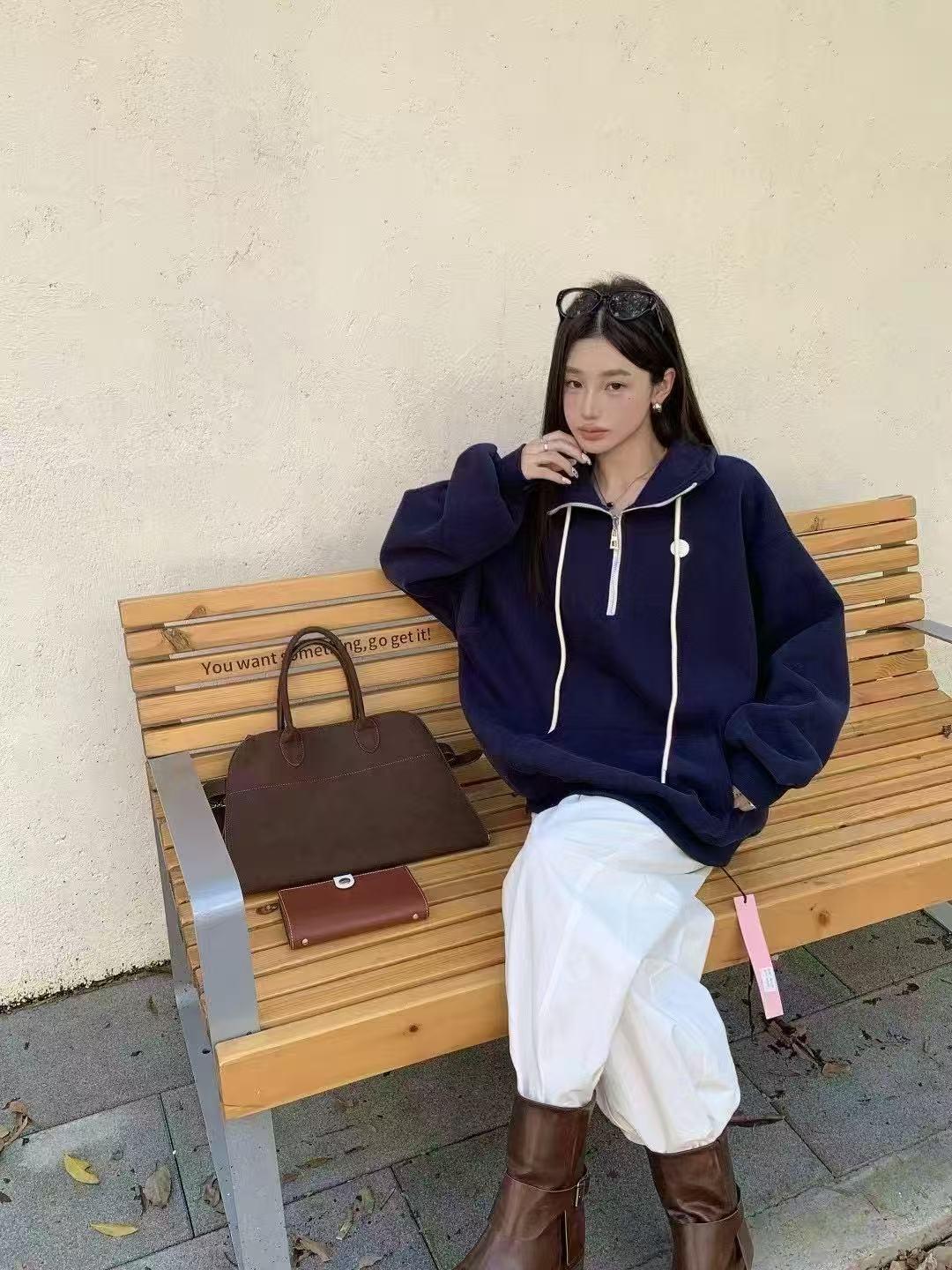 30061 葡萄树～韩系立领百搭上衣