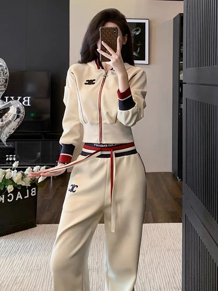 《米兰芭莎》女装休闲时尚连帽2025年新款运动套装简约时髦卫衣