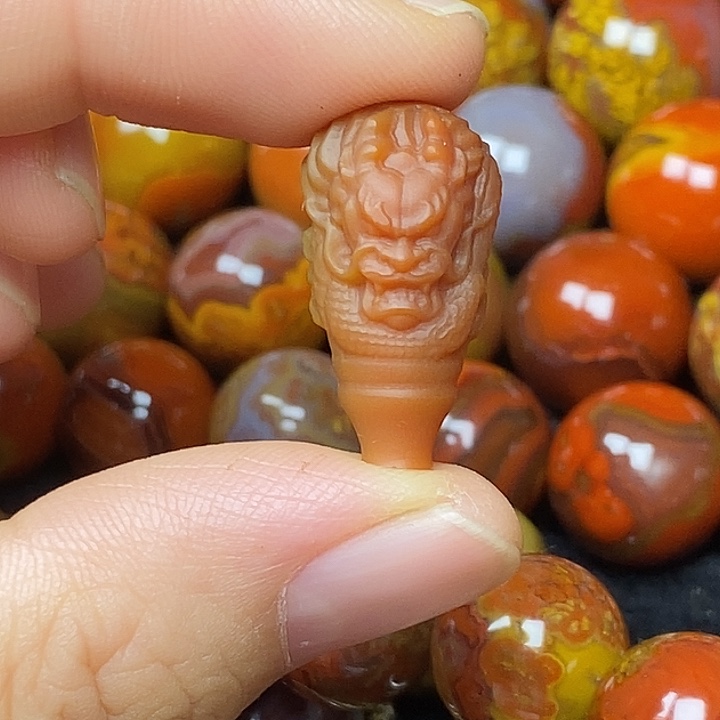 【***】玛瑙/玉髓佛头未镶嵌