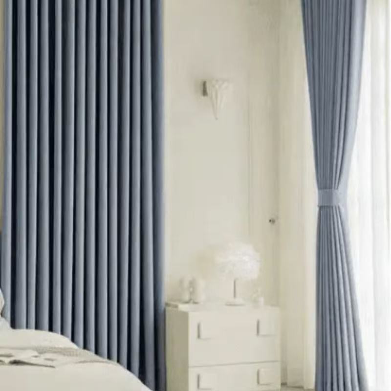 2025新款奶油风全遮光窗帘雪尼尔一叶知秋客厅卧室成品窗帘