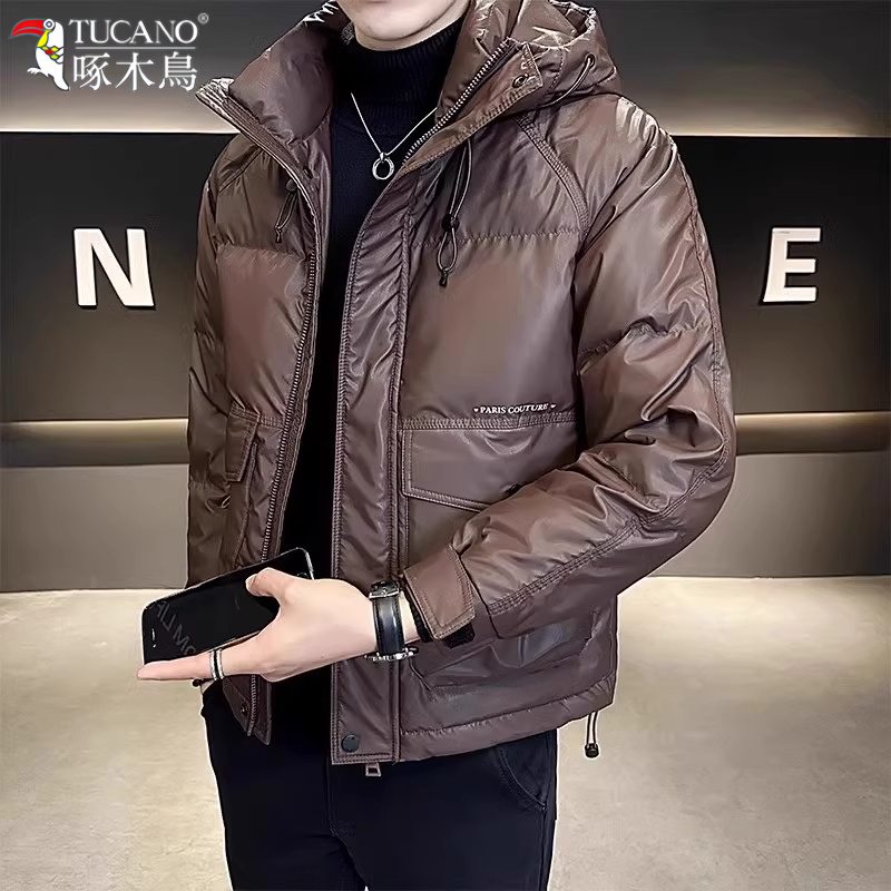 TUCANO/啄木鳥加厚棉服男士秋冬季新款潮牌帅气连帽加厚保暖外套