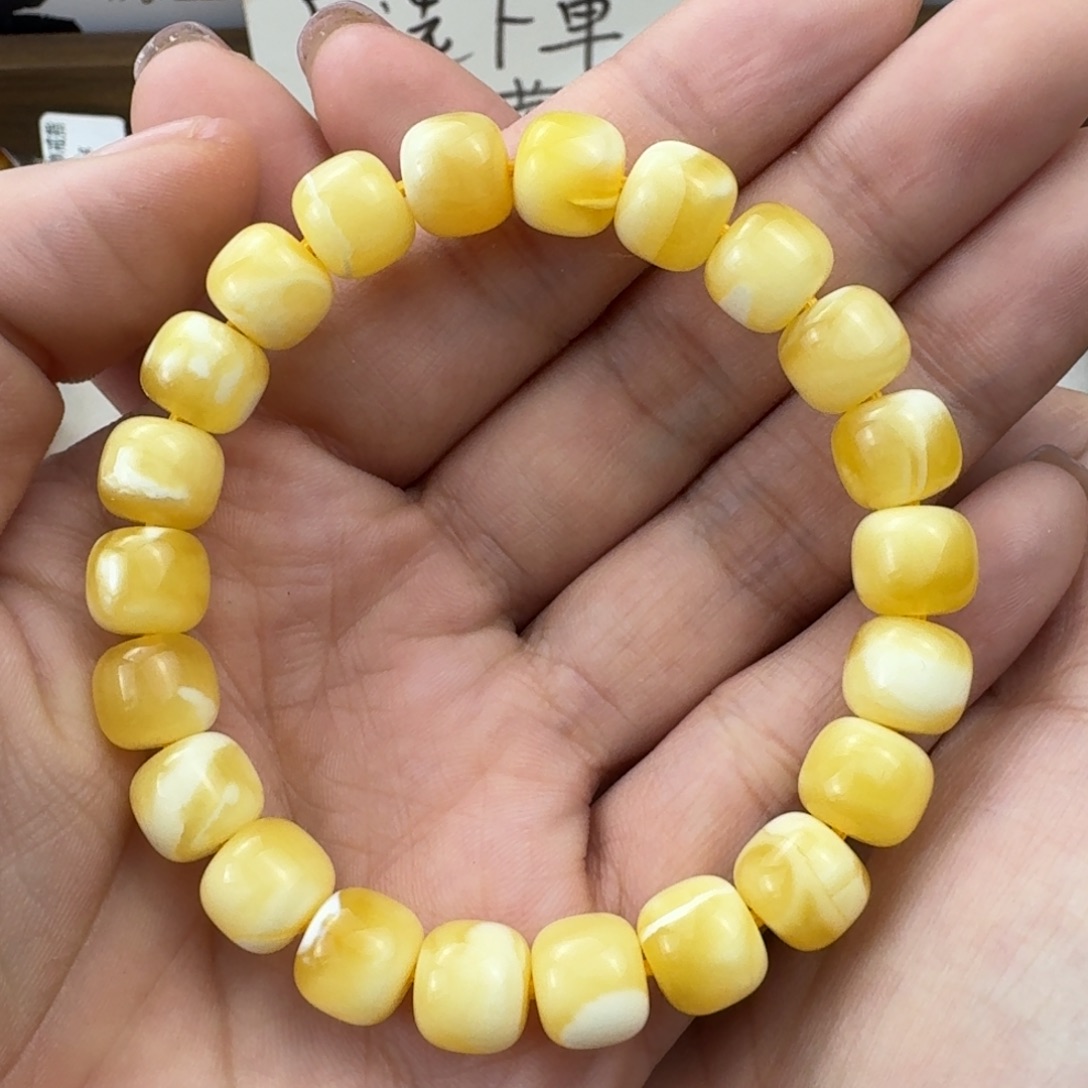 蜜蜡未镶嵌珠宝奇石全品 9.5mm 克价 65