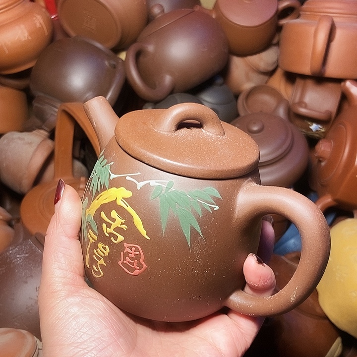 手工制作宜兴紫砂茶壶