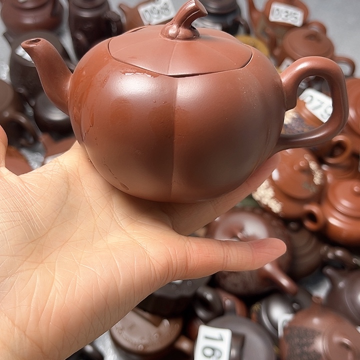 紫砂茶壶紫砂微瑕半手