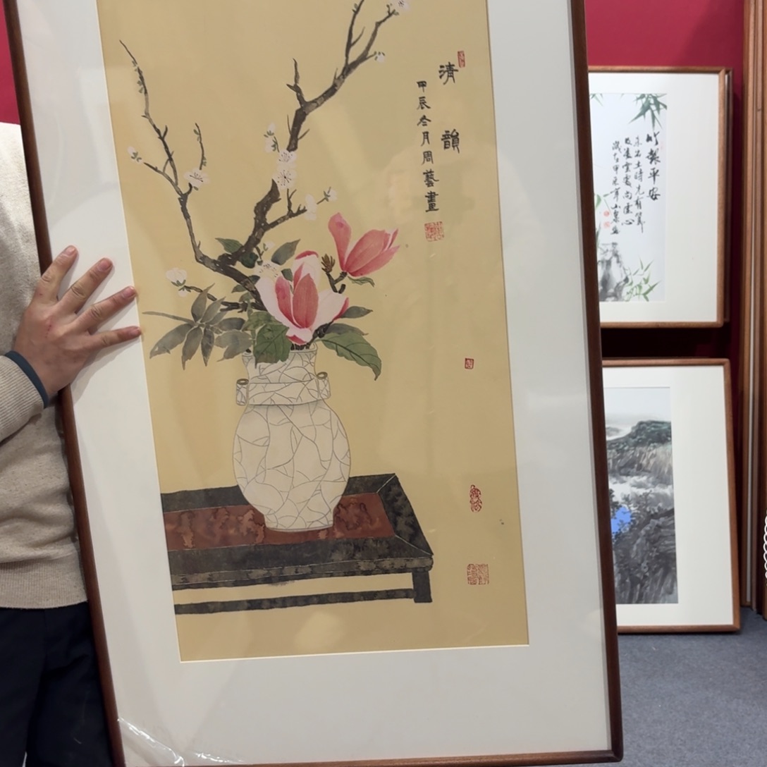 国画带框绘画120/60尺寸