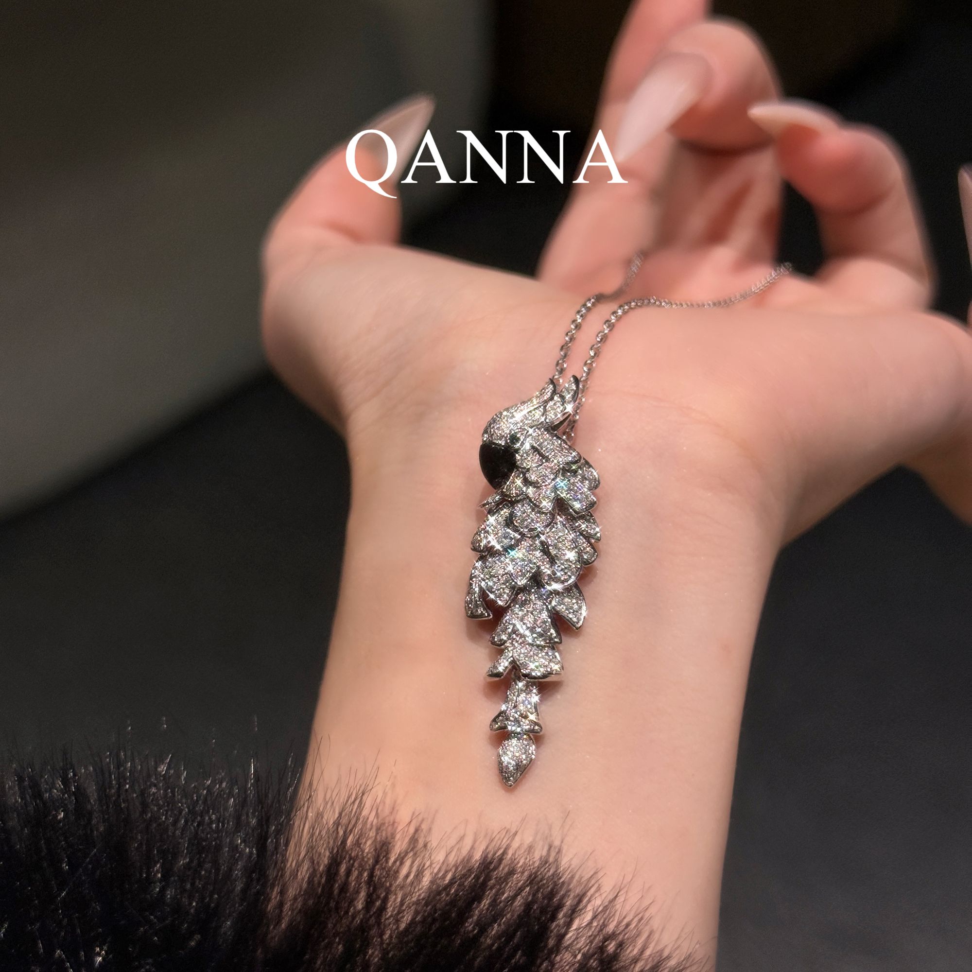 QANNA【超大号鹦鹉】【设计款重金版】奢华高定晚宴款钻石项链AY
