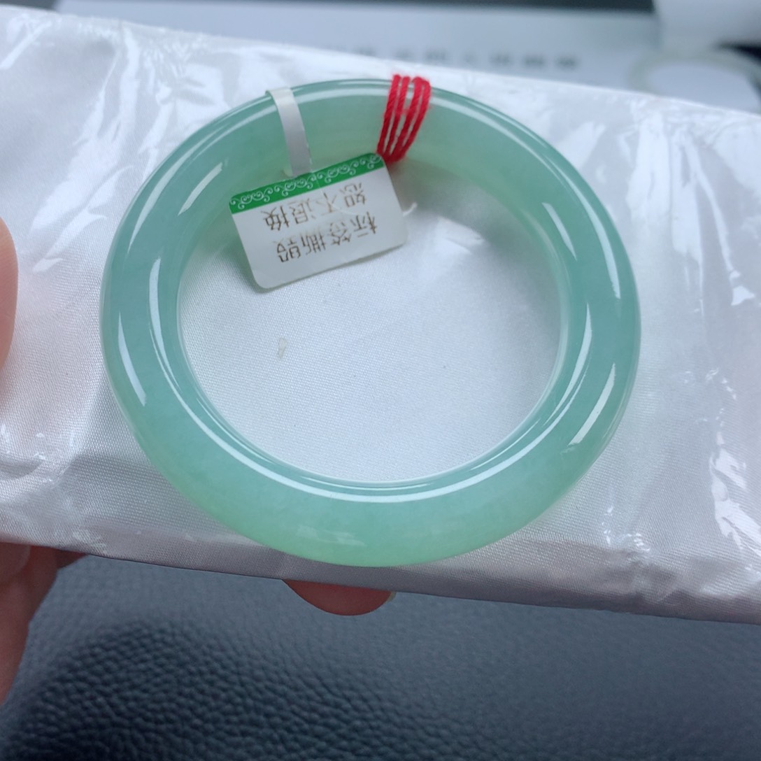 翡翠手镯未镶嵌缅甸天然翡翠手镯54圈口