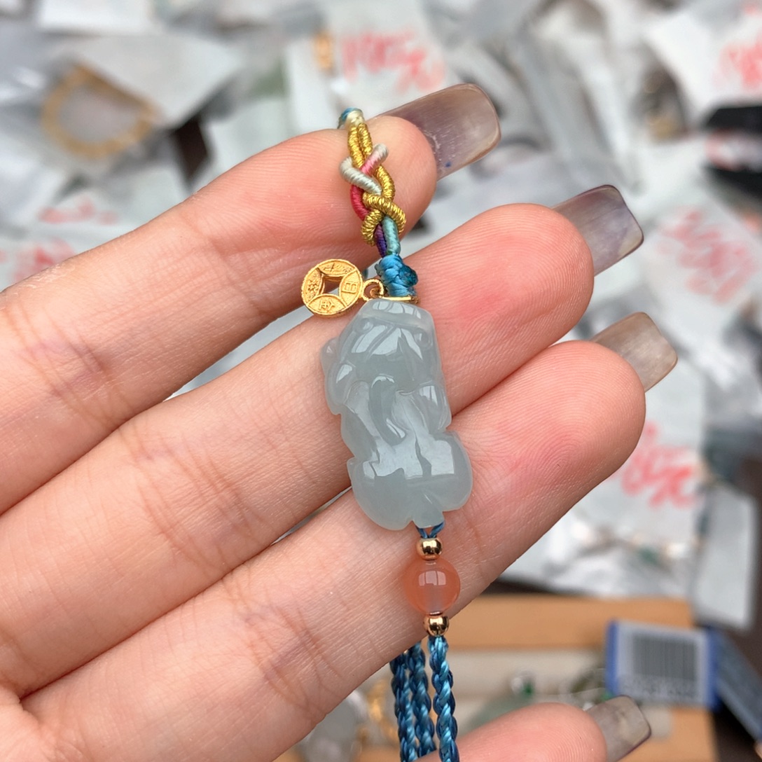 银S925镶嵌挂件翡翠