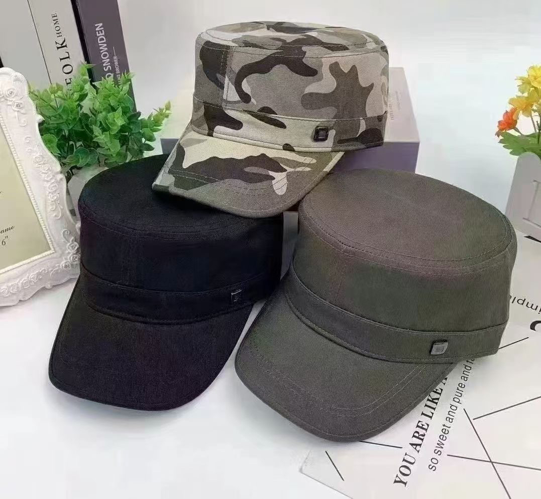 春秋平顶帽男冬季平顶鸭舌帽帽子短檐刺绣春季小方框系列