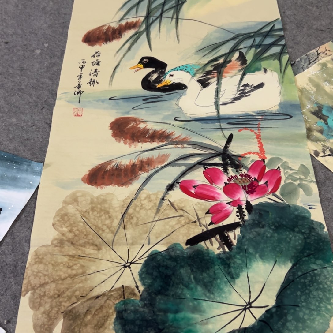 国画国画作品画心一张