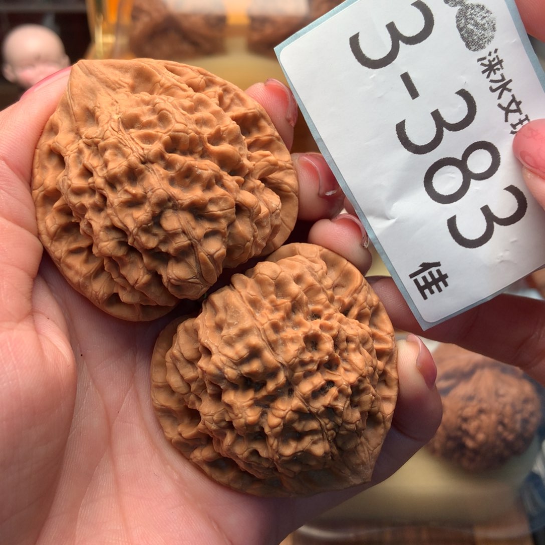 文玩核桃把件48官帽