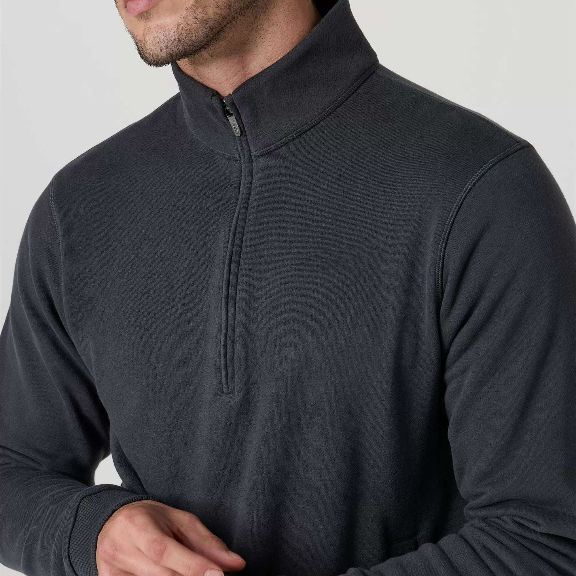 男式秋冬套头休闲上衣半拉链长袖